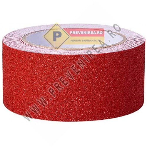 Bandă de Siguranță Antialunecare Roșie – Protecție Maximă pentru Scări și Podele
