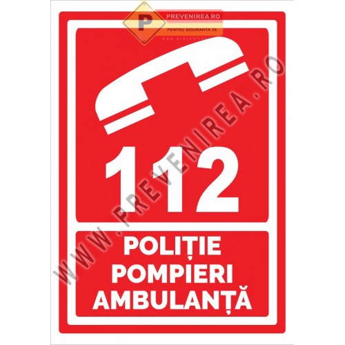 Indicator 112 – Semn Informativ pentru Numărul de Urgență