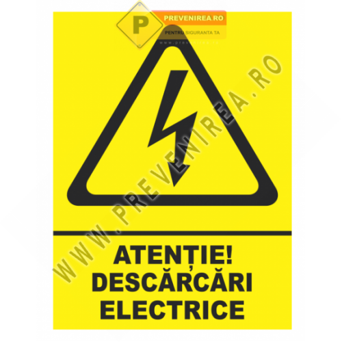 Indicator Atenție! Descărcări Electrice” – Semnalizare de Siguranță
