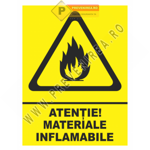 Indicator de Siguranță Materiale Inflamabile – Semn Vizibil pentru Prevenirea Riscurilor Indicator de Siguranță Materiale Inflamabile – Semn Vizibil pentru Prevenirea Riscurilor
