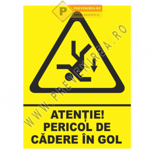 Indicator Atenție – Pericol de Cădere în Gol | Semnalizare de Siguranță pentru Zone Periculoase
