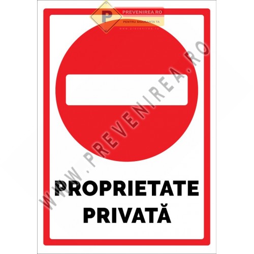 Indicator Proprietate Privată – Placă de avertizare durabilă pentru exterior și interior Indicator Proprietate Privată – Placă de avertizare durabilă pentru exterior și interior