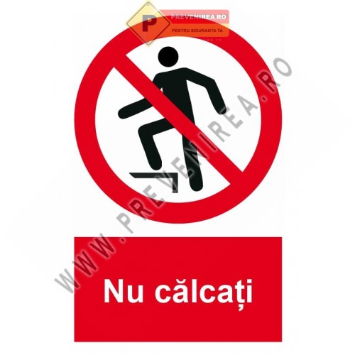 Indicator Nu călcați pe treaptă și pe scară” – Semn de avertizare durabil pentru siguranță