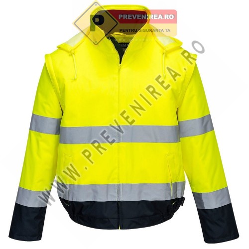 Geacă Reflectorizantă Multifuncțională pentru Șantiere – Siguranță și Confort în Muncă