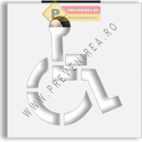 Sablon pentru loc parcare persoane speciale