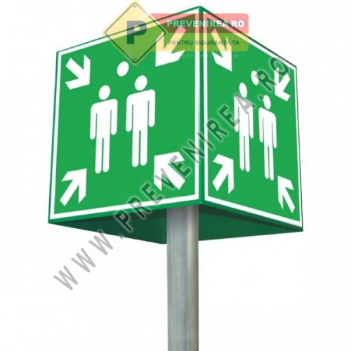 Cuburi de exterior cu stâlp metalic pentru locuri de adunare în caz de urgență