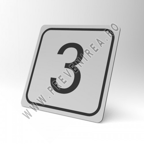 Placuta gri cu negru din aluminiu 3