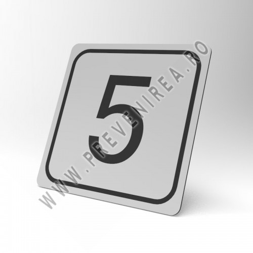 Placuta gri cu negru pentru siguranta 5