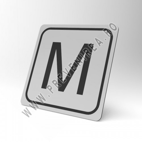 Placuta gri cu negru M