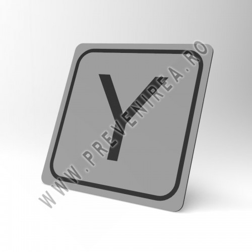 Placuta gri cu negru Y