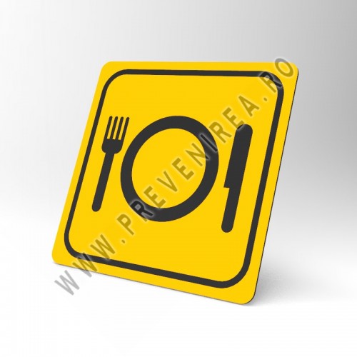 Placuta galbena pentru restaurant