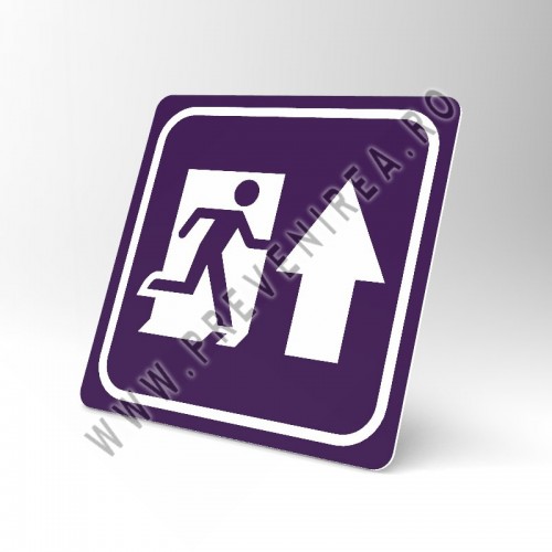 Placuta violeta sageata spre dreapta in sus iesire