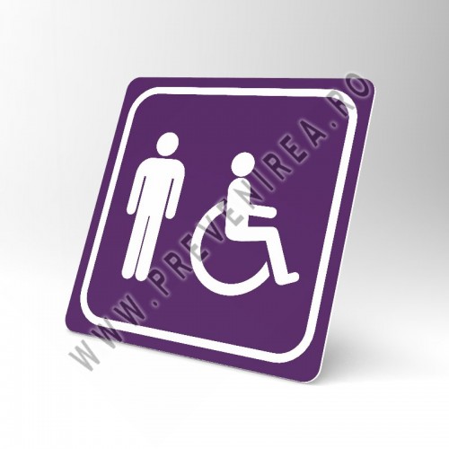 Placuta violeta pentru wc barbati cu handicap