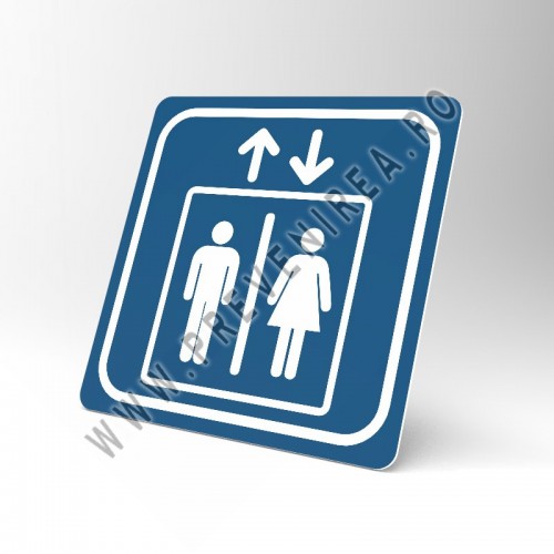 Placuta albastra pentru lift