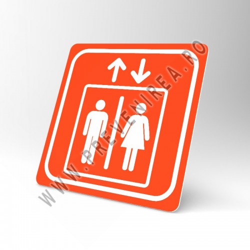 Placuta portocalie pentru lift
