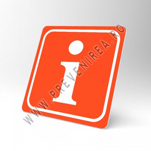 Placuta portocalie pentru informatii