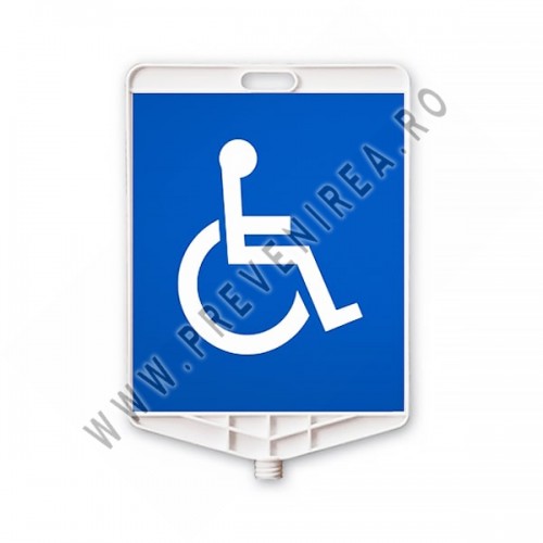 Semn dreptunghiular din plastic pentru parcare cu handicap Semn dreptunghiular din plastic pentru parcare cu handicap