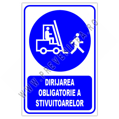 Indicator dirijarea obligatorie a stivuitoarelor