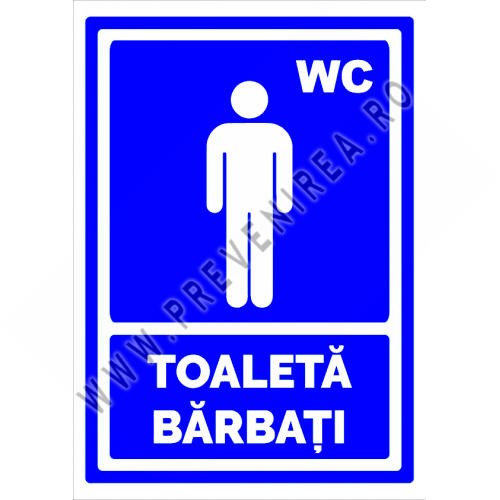Indicator albastru  pentru wc toaleta barbati