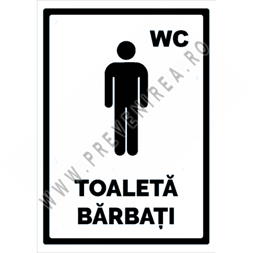 Indicator alb pentru wc toaleta barbati