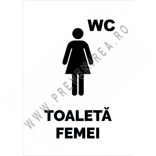 Indicator alb toaleta pentru femei