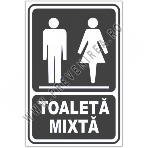 Indicator pentru gri toaleta mixta