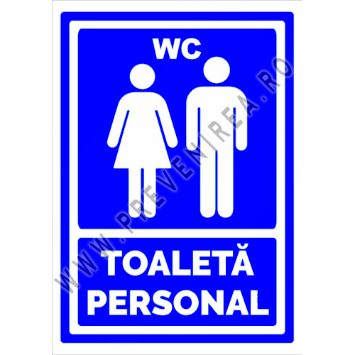 Indicator albastru toaleta personal