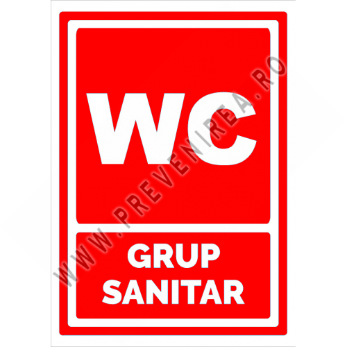 Indicator rosu pentru wc grup sanitar