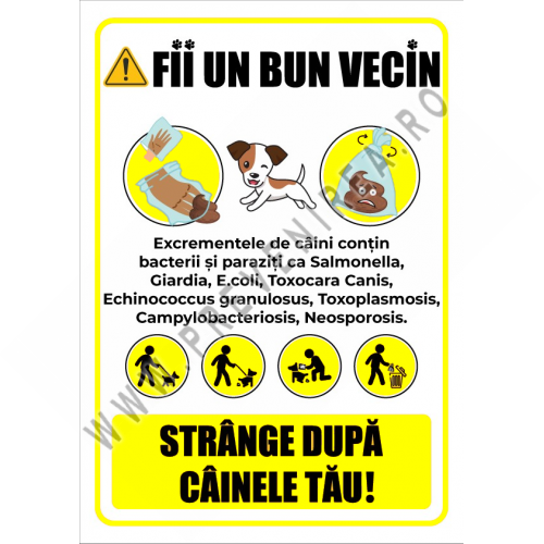 Indicator pentru excrementele de caini