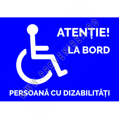 Indicator Persoană cu Dizabilităţi pentru Bord parbriz Auto Indicator Persoană cu Dizabilităţi pentru Bord parbriz Auto