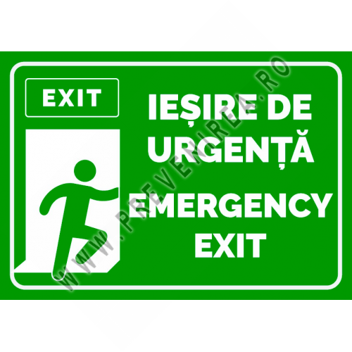 Indicator iesire de urgenta emergency exit stanga