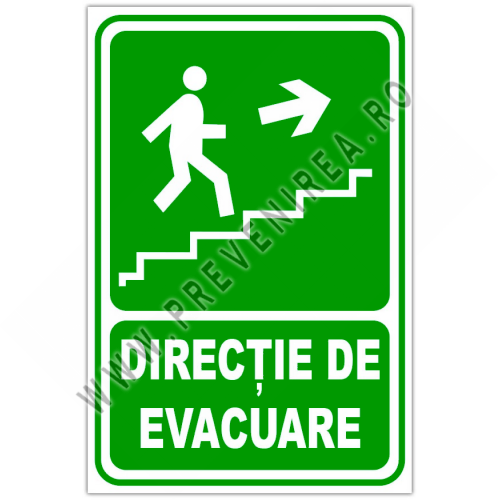 indicator pentru iesire de urgenta scari dreapta in sus