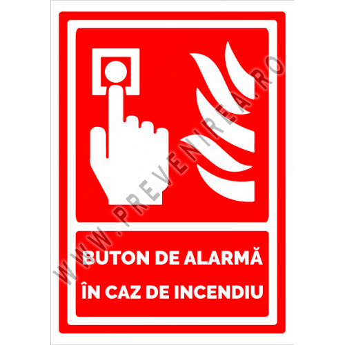 Indicator rosu buton de alarma in caz de incendiu Indicator rosu buton de alarma in caz de incendiu