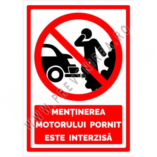 Indicator pentru mentinerea motorului pornit este interzisa Indicator pentru mentinerea motorului pornit este interzisa