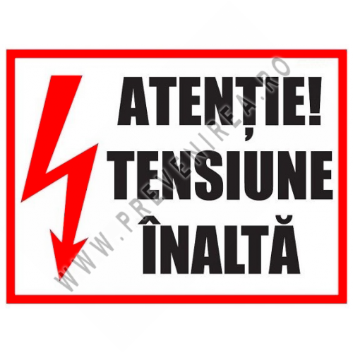 Indicator Atenție Tensiune Înaltă – Semnalizare de Siguranță pentru Instalații Electrice Indicator Atenție Tensiune Înaltă – Semnalizare de Siguranță pentru Instalații Electrice