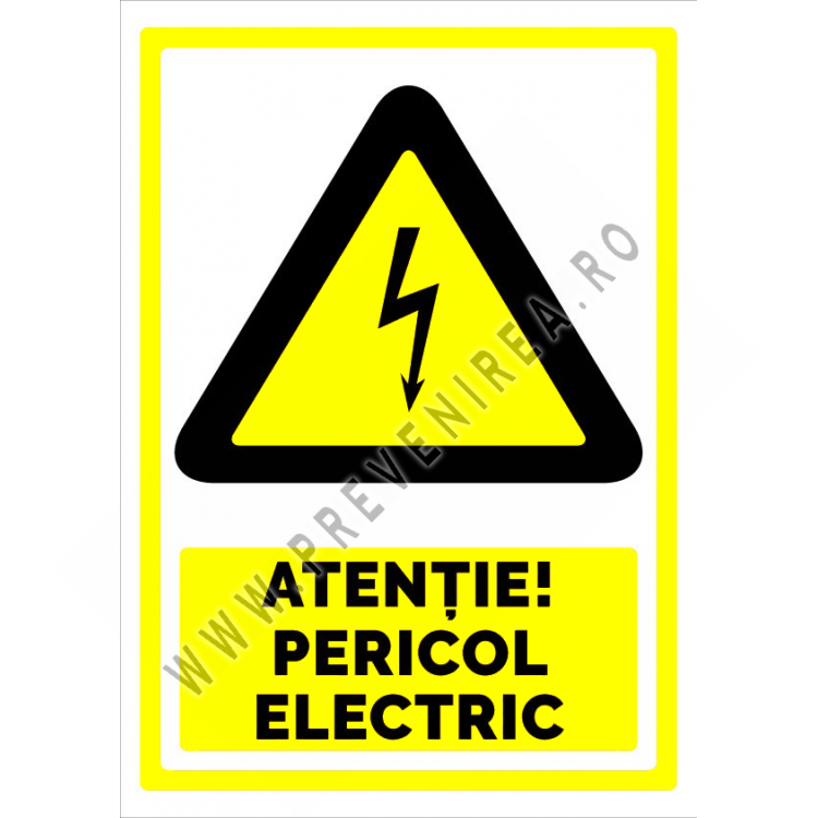 Indicator pentru avertizare atentie pericol electric