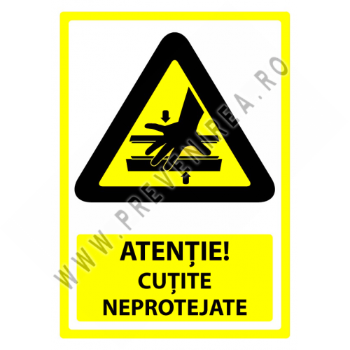 Indicator de Avertizare Atenție Cuțite Neprotejate