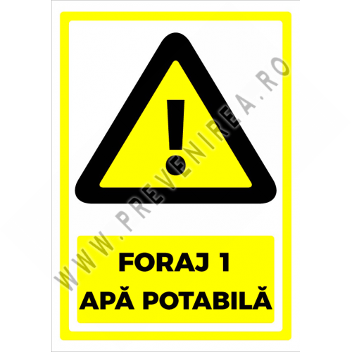 Indicator pentru foraj 1 apa potabila