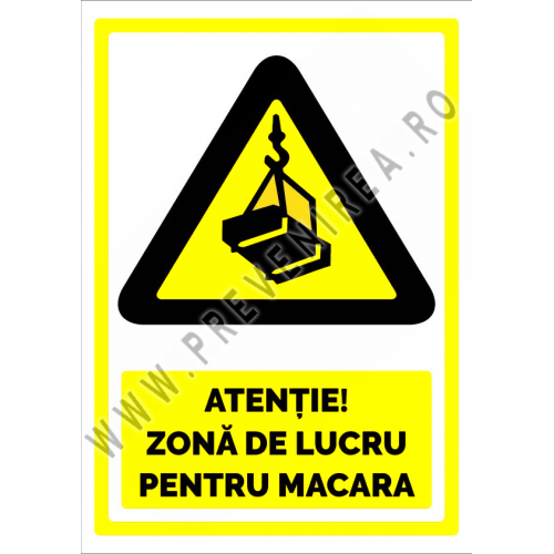 Indicator Atenție Zonă de Lucru Macara – Semnalizare și Siguranță pentru Șantiere