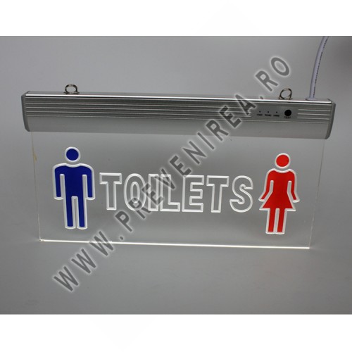 Semne de wc cu LED-uri dublu față
