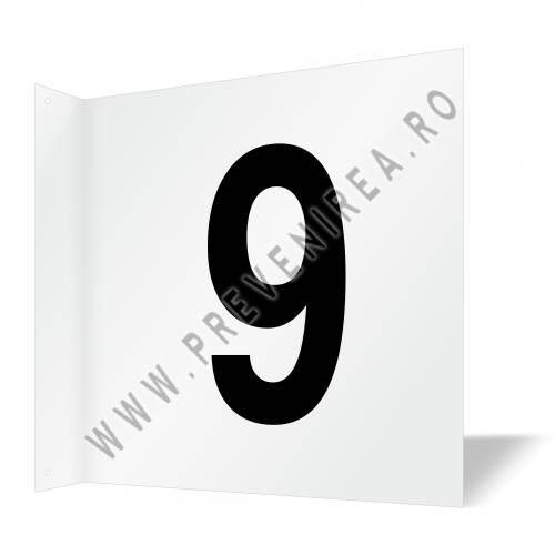 Placuta pentru culoar numărul 9 fata verso