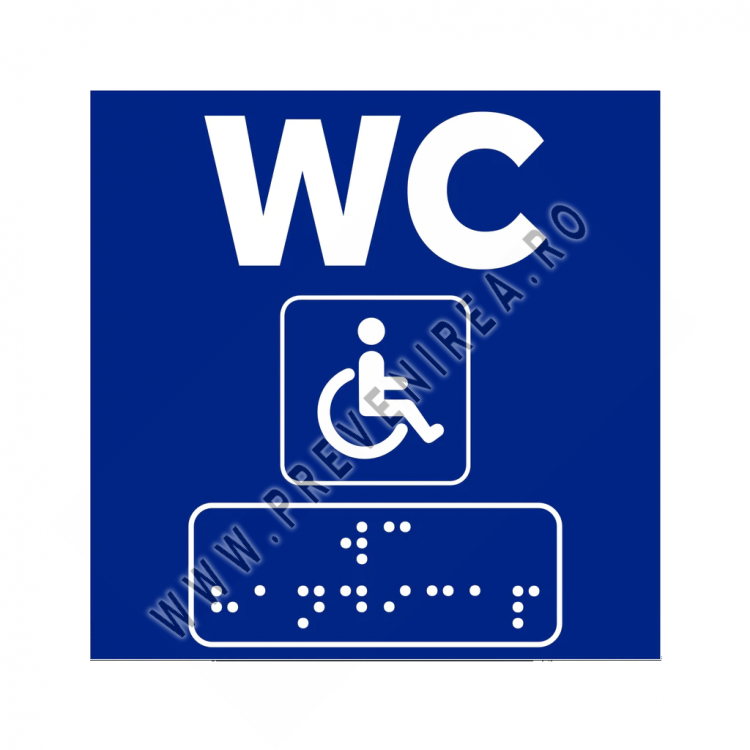 Semne Braille pentru WC Persoane cu handicap