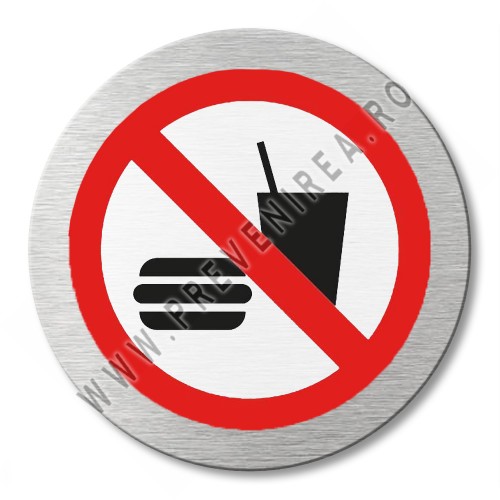 Semne de usa pentru interzis cu mancarea si bautura