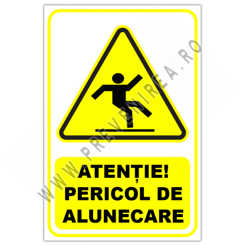 Semn pentru pericole de alunecari Semn pentru pericole de alunecari