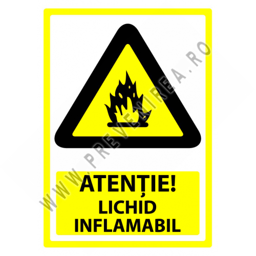 Semn pentru lichid inflamabil