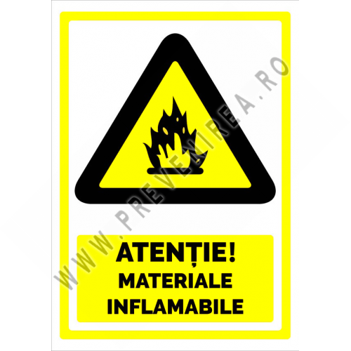 Semn pentru material inflamabil