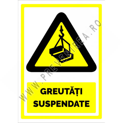 semn atentie greutati suspendate semn atentie greutati suspendate