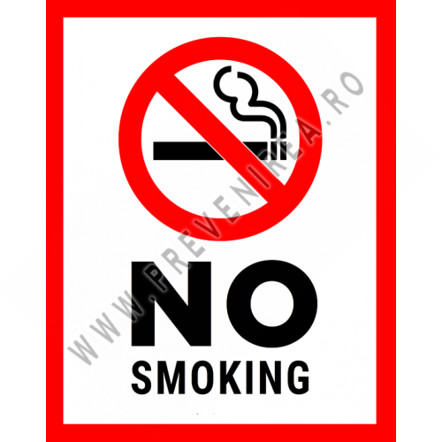 Sign no smoking