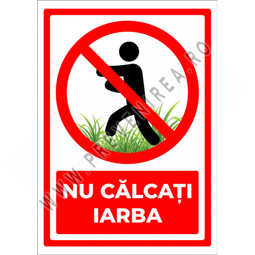 Semn pentru nu calcati pe iarba