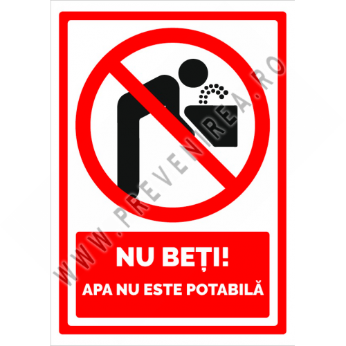 Semn pentru nu beti apa nu este potabila